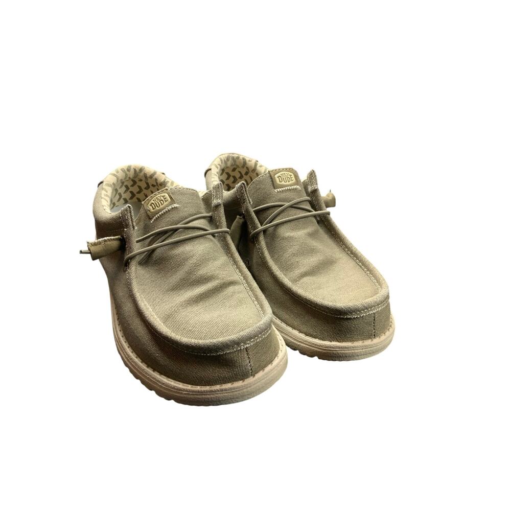 Hey Dude Wally Stretch Tobacco Canvas Slip On Loafers Men’s Size 8 Lightweight